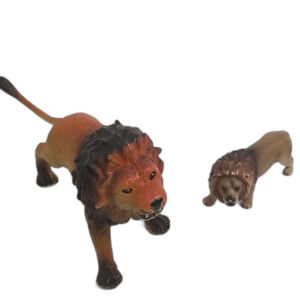 Vintage Schleich Lion & Cub Figurine Set Wild Life 14812 14813  Hand Painted Toy